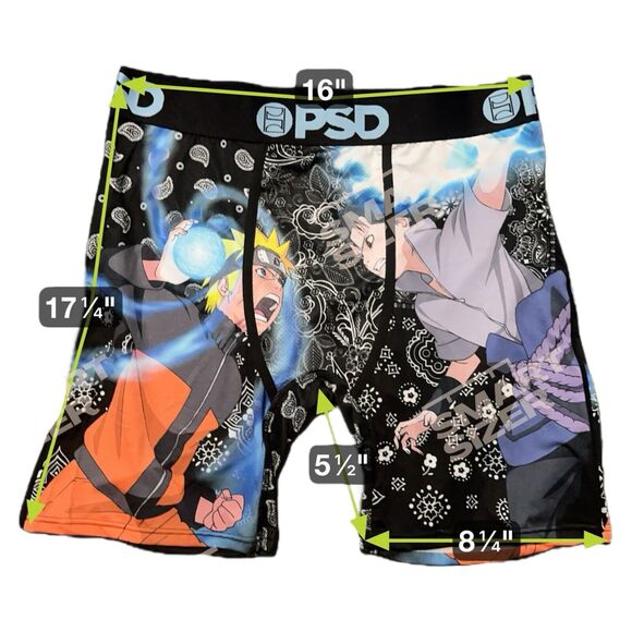 PSD Naruto Men's Boxer Brief Underwear Size 2XL Impact Wash Allover Print NWOT - Picture 4 of 4